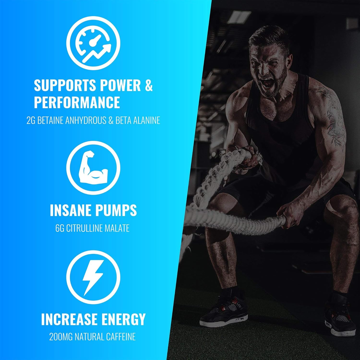 EC Sports, OptiForce Pre-Workout, Clean Energy, 6G Citrulline Mallate, 2G Beta Alanine, 2G Betaine Anhydrous, Natural Caffeine, Candy Watermelon, 30 Servings, 15.34oz: Health & Personal Care