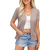 GRACE KARIN Womens 2026 Summer Short Sleeve Cardigan Sweaters Lightweight Cropped Shrug Cardigan Business Casual Clothing Top