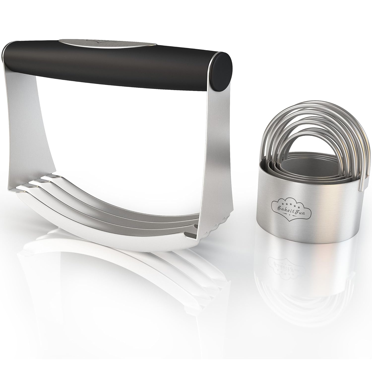 BakeitFun Pastry and Biscuit Cutters Set 100 Stainless Steel Dough