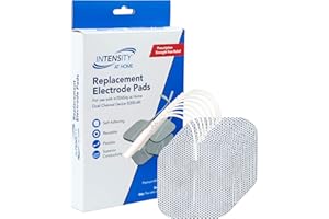 ROSCOE MEDICAL Intensity at Home TENS Unit Pads - Premium OTC TENS Unit Replacement Pads, 2" X 2", Compatible with Most TENS Machines, Replacement Tens Electrodes Value Pack, 8 Count