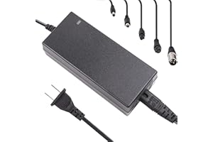 Scooter Charger 42V 2A Lithium Battery Charger Power Supply Adapter with 5 pcs Plugs 36V Compatible with 36V Lithium Battery