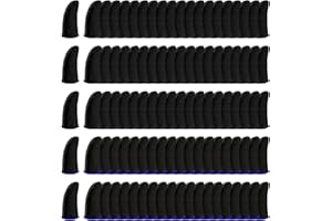 HALLEAST 100 Pieces Finger Sleeves for Gaming, Thumb Sleeves Mobile Gaming Controller, Anti-Sweat Breathable Seamless Touchscreen Thumb Cover for PUBG, League of Legend, Rules of Survival, Knives Out, Fortnine