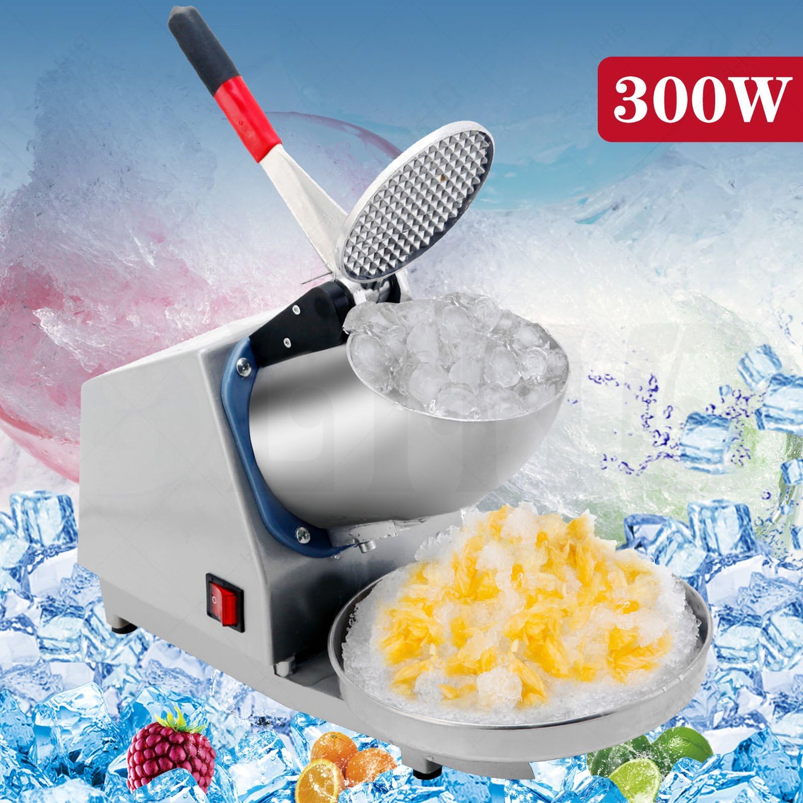New MTN-G 143LBS Electric Ice Crusher Shaver Machine Snow Cone Maker Shaved Ice 300W