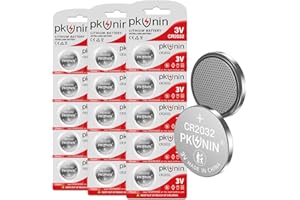 Ocvrszsw PKUNIN CR2032 Lithium 3V Coin Battery, CR2032 3V Battery for Key Fob, CR2032 Lithium Battery, 2032 Battery 15 Pack