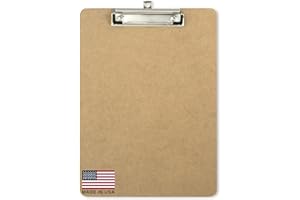 Officemate Recycled Wood Clipboard, Letter Size, Low Profile Clip, 9 x 12.5 Inches (83219), Each, Brown