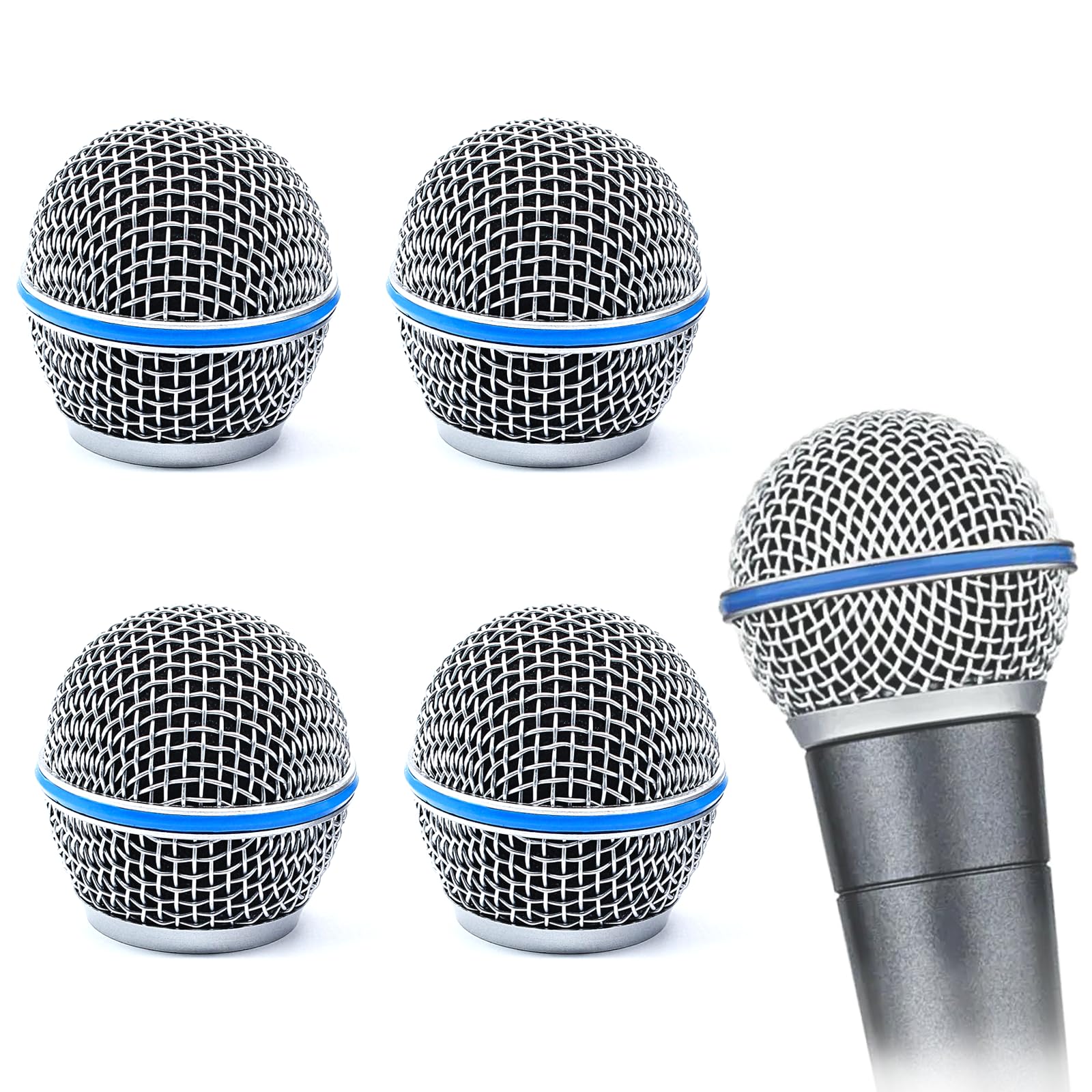 Photo 1 of Cionyce 4 Pack BETA58A Microphone Head Replacement Standard Size Grille Mic replacement with Foam