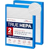 AF-10FL / AF-15FL True HEPA Filter Replacement Compatible with HoMedics AP-10, AF-10 AP-15 AF-15 Air Purifiers by LifeSupplyUSA (2-Pack)
