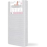 Dream On Me Honeycomb Orthopedic Firm Fiber Standard Baby Crib Mattress, Greenguard Gold and JPMA Certified, 5” Fiber Core Optimum Support, Fits Crib and Toddler Bed, Waterproof Vinyl Cover