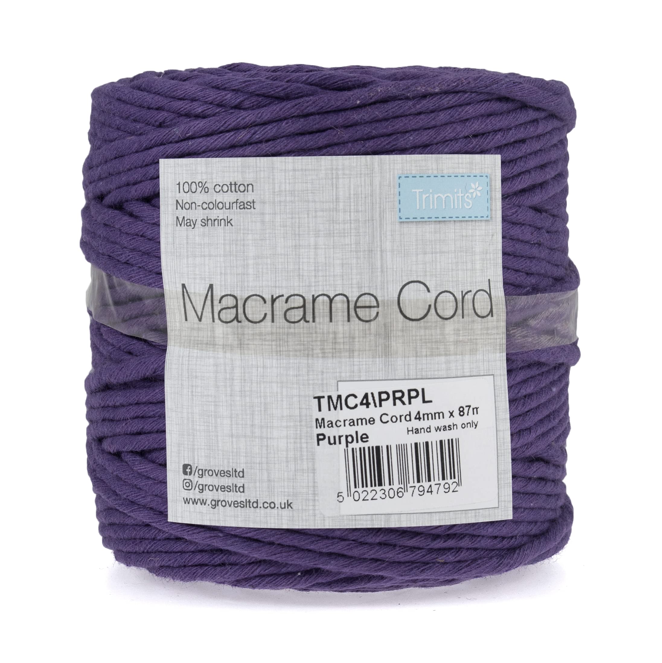 Natural Crafting Cotton Twisted Macramé Cord