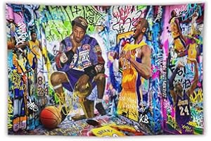 KCQXMCPD Kobe Mamba Mentality Bryant Basketball Tapestry Basketball Flags For Room Wall Hanging Art Decorative Teen Boys Bedroom College Dorm Decor Party Backdrop Gifts 40""x60""
