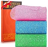 UJFQBH 3 Piece Bright Style African exfoliating net