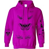 ALLNTRENDS Harry Tattoos Hoodie - Cool Unisex Sweatshirt With Trendy Graphic Print
