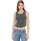 alice + olivia Women's Amal Embell Boxy Tank