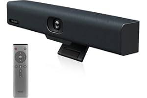 Yealink 4K Video and Audio Conference Room Camera System UVC34 Video Bar Webcam with Auto Framing and AI Face Enhancement for