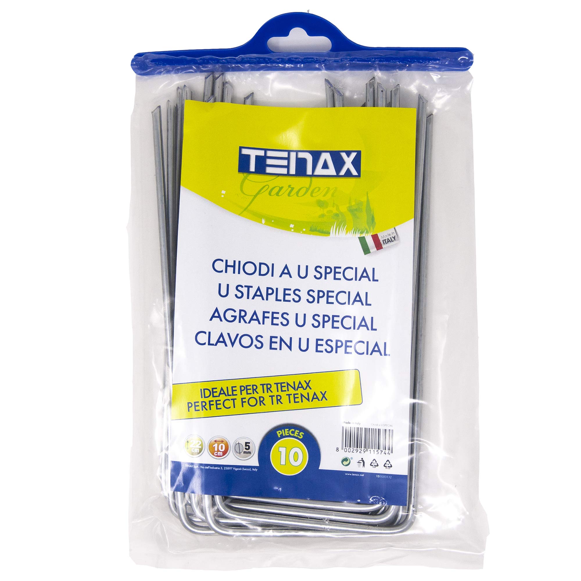 Tenax Stainless Steel U Special Staples, 10 Pieces, 22x1x10 cm, Silver