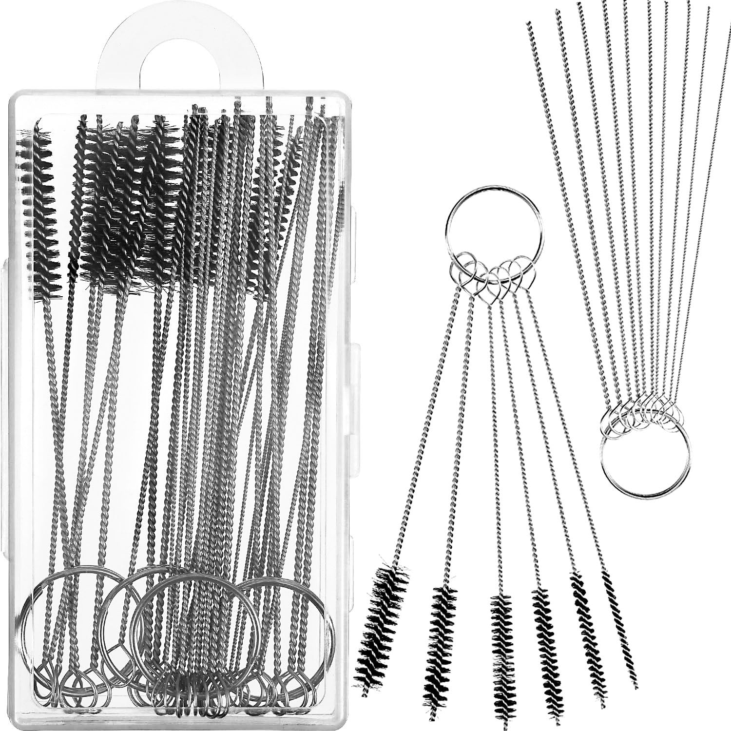 Frienda Carburetor Carbon Dirt Cleaner Tool Kit Including Nylon Tube Brush and Cleaning Needles (32): Automotive