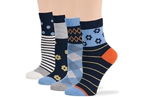 7BIGSTARS KINGDOM Women's Viscose Bamboo Ankle Diabetic Extra Wide Fashion Socks-L-M-4 Pack-Multicolor