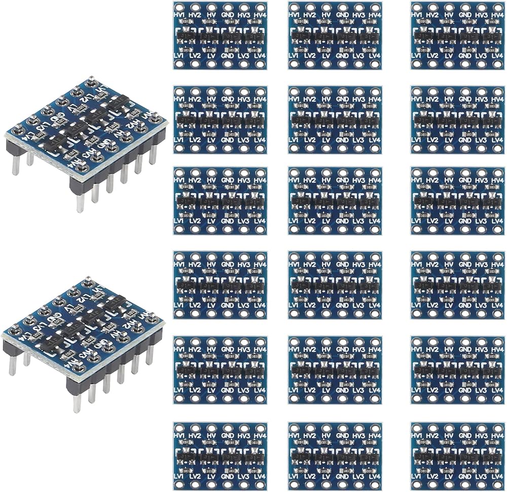 DORHEA 20Pcs 4 Channel I2C Logic Level Converter Bi-Directional 3.3V 5V