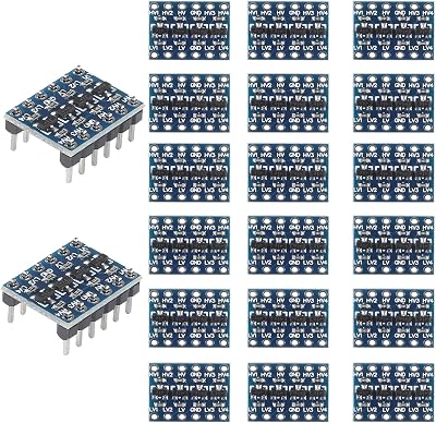 DORHEA 20Pcs 4 Channel I2C Logic Level Converter Bi-Directional 3.3V 5V