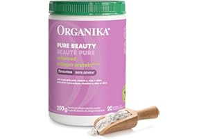 Organika Canadian-Made Enhanced Collagen Pure Beauty - Combination of Collagen, Hyaluronic Acid, Vitamin C, Zinc, and Silica-