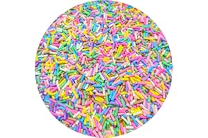 Mulutoo 100g Resin Fake Sprinkles Fake Candy Sprinkles Clay Sprinkles Polymer Sprinkles Polymer Clay Slices for Nail Art DIY Phone Case Crafts (Mixed color-A-15)