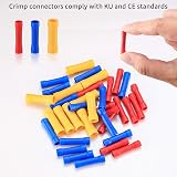 Vwoqiy 150 Pcs Electrical Terminals Crimp Connectors Set Blue Red Yellow view 4