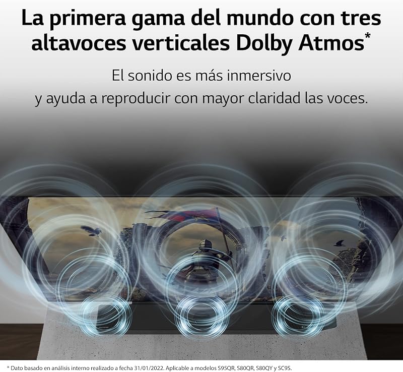 SC9S - Soundbar Bluetooth 5.0, 3.1.3 Canais, 400 W, Subwoofer sem fios, Dolby Atmos, DTS:X, IMAX Enhanced, Áudio Hi-Res 24bit/96kHz, cor cinzento escuro