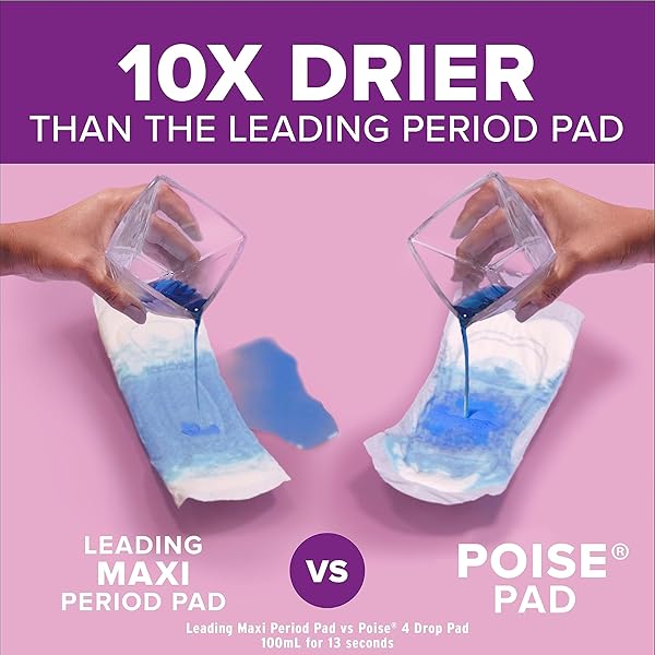 POISE INCONTINENCE PADS & POSTPARTUM INCONTINENCE PADS, 4 DROP MODERATE ABSORBENCY, REGULAR LENGTH, 20 COUNT, PACKAGING MAY VARY