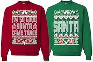 wild custom apparel Couples Ugly Christmas Sweaters Adult Matching Unisex Christmas Holiday Sweatshirts