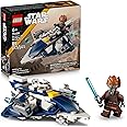 LEGO Star Wars Plo Koon’s Jedi Starfighter Microfighter Kids Toy - Building Toy for Pretend Play - Clone Wars Playset and Roo