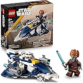 LEGO Star Wars Plo Koon’s Jedi Starfighter Microfighter Kids Toy - Building Toy for Pretend Play - Clone Wars Playset and Roo