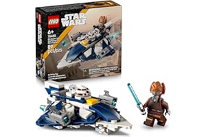 LEGO Star Wars Plo Koon’s Jedi Starfighter Microfighter Kids Toy - Building Toy for Pretend Play - Clone Wars Playset and Roo