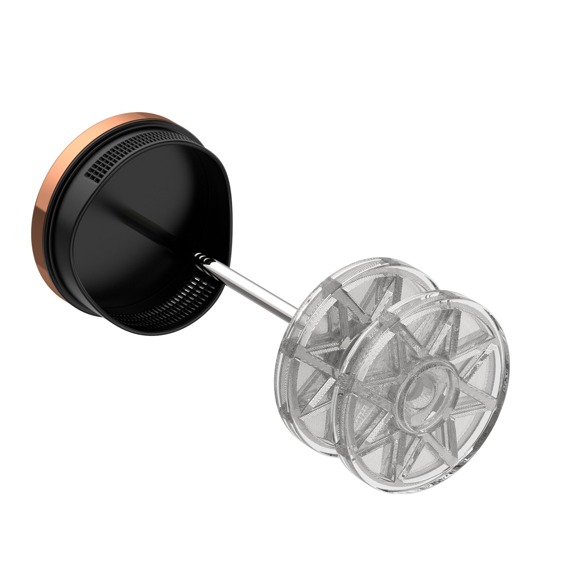 bonVIVO Fomo Glass Milk Frother (Handheld), Stainless Steel Milk