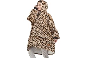 Degrees of Comfort Hoodie Blanket | Soft Microfiber Fleece and Fuzzy Sherpa Wearable Blanket