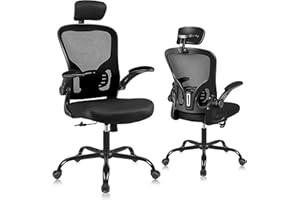 Flysky Ergonomic Office Chair - Breathable Mesh Swivel Computer Chair, Lumbar Back Support Task Chair, Office Chairs with Hea