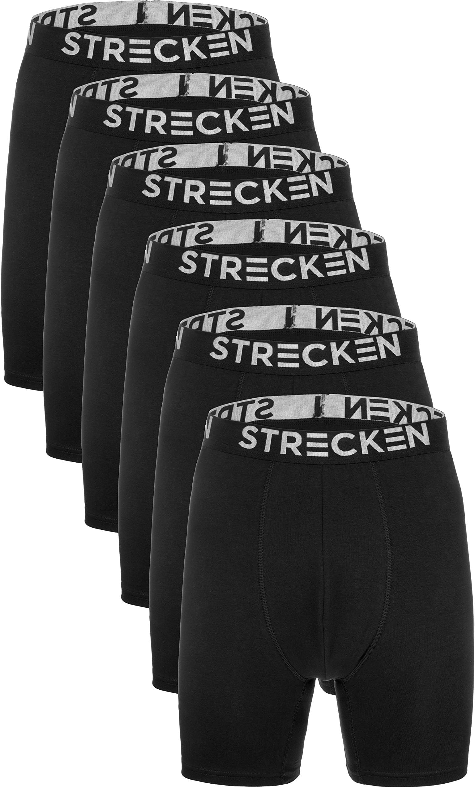 Strecken 3 or 6 Pack Men Ultra Soft Boxer Brief Breathable Cotton Underwear Value Pack