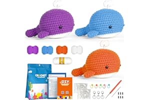 ArwySciI Crochet Kit for Beginners,DIY Craft for Adults, Kids, Great Gift for Crochet Lovers, Crochet Animal Kits with Step by Step Videos,Crochet Hook,Birthday Gift, Holiday Gift