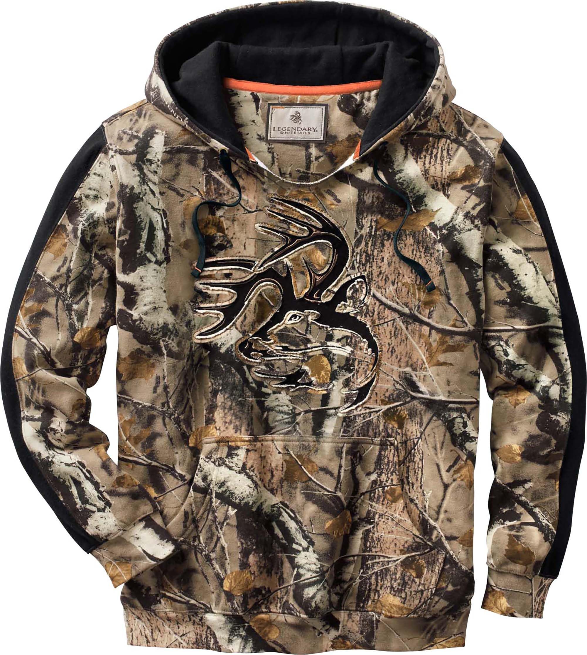Legendary Whitetails Mens Camo Pullover Hoodie Hunting Sweatshirt, Big Game Field, X-Large Tall