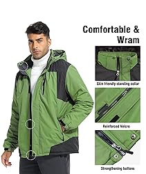 Zoofly Winter Jackets Mens Warm Fleece Windproof