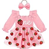 HONGTEYA Baby Girl 1st Birthday Outfit First Birthday Gifts Long Sleeve Tulle Dress One Year Old Bodysuit Clothes