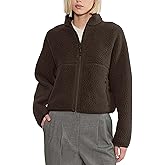 Yozazzy Fleece Jackets Women Causal Long Sleeve Sherpa Jacket Warm Ziper Fuzzy Coat Sweatshirts Trendy with Pockets