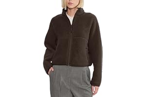 Yozazzy Fleece Jackets Women Causal Long Sleeve Sherpa Jacket Warm Ziper Fuzzy Coat Sweatshirts Trendy with Pockets