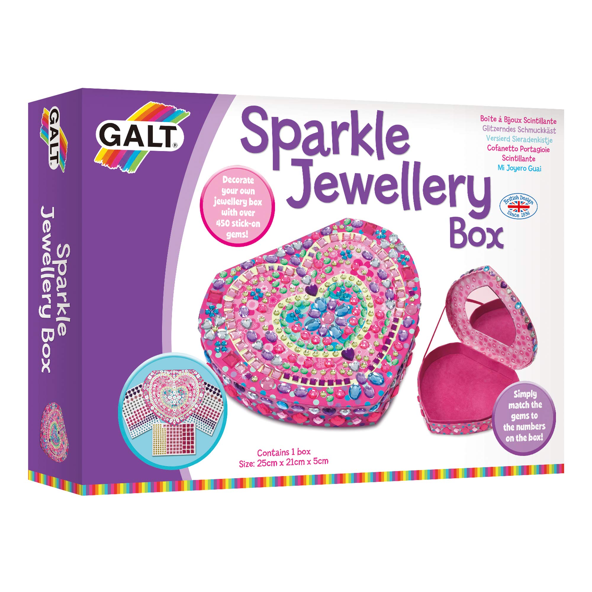 Galt Toys, Sparkle Jewellery Box, Kids'' Craft Kits, Ages 6 Years Plus