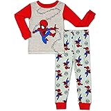 Spiderman Toddler Boys web Snug Fit Cotton Long Sleeve Pajamas, 2pc Set (2T-5T)