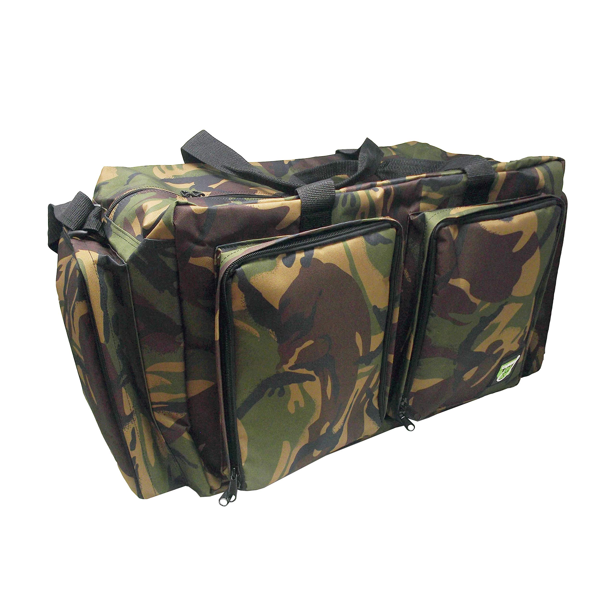 Carp On - Fishing Tackle Luggage 600D CAMO Carryall (52 x 30 x 33cm) - for Carrying All Your Fishing Equipment and Accessories - Use on The Riverside or Bank [27-2110C]