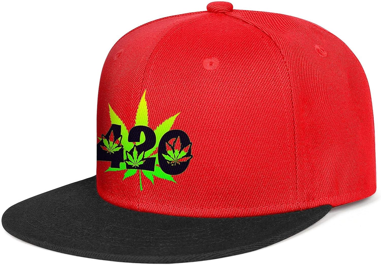 Mens Classic Adjustable 420 Cannabis Culture Red Hat Winter Hip Hop