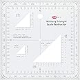 1.2mm Transparent Plastic Military UTM/MGRS Coordinate Scale Map Reading and Land Navigation Topographical Map Scale, Protractor and Grid Coordinate Reader