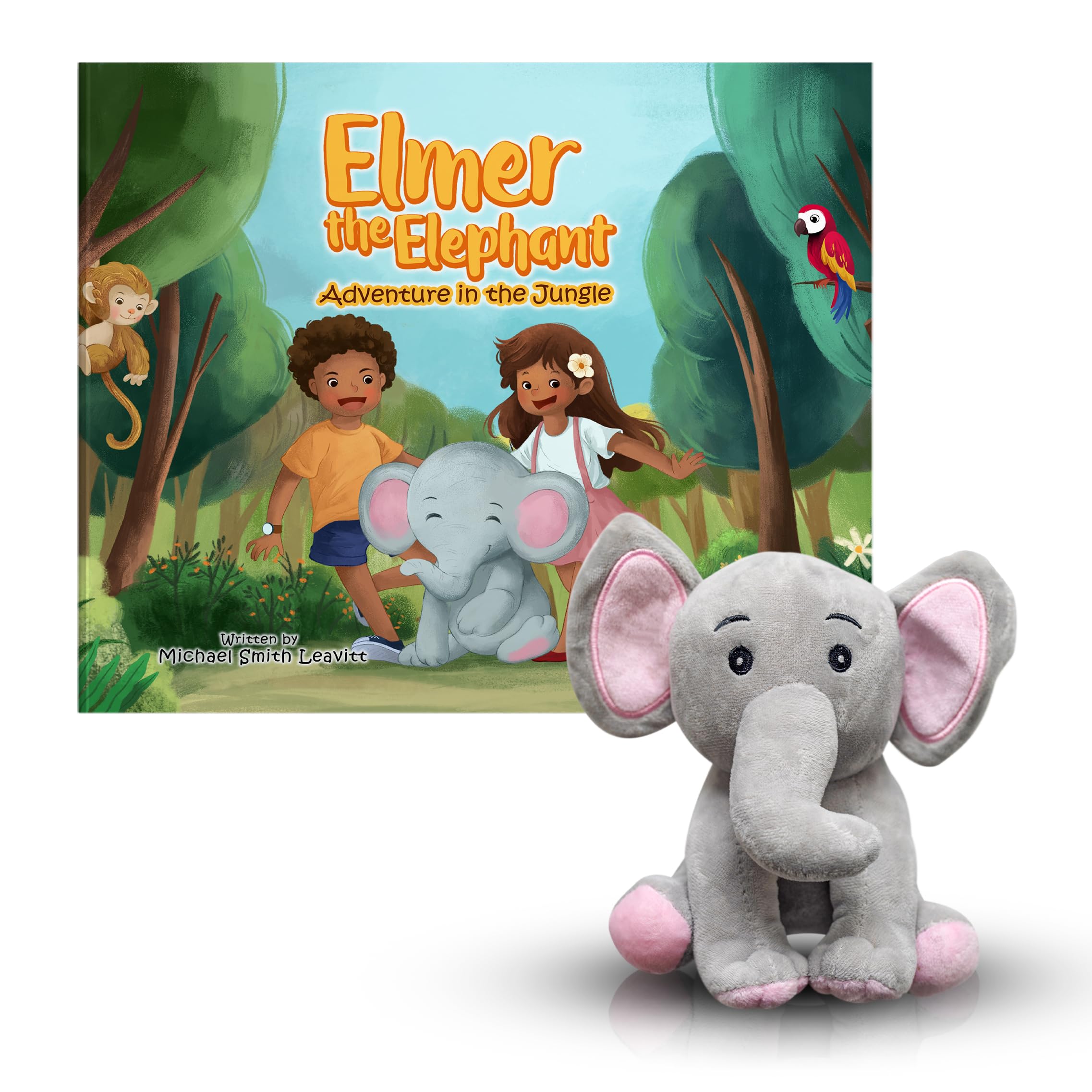 Photo 1 of LAHEY LANE Elmer The Elephant Stuffed Animal and Heartwarming Kids Storybook Set, Book with Stuffed Animal Set with Elephant Plush & Childrens Book for Ages 3-8