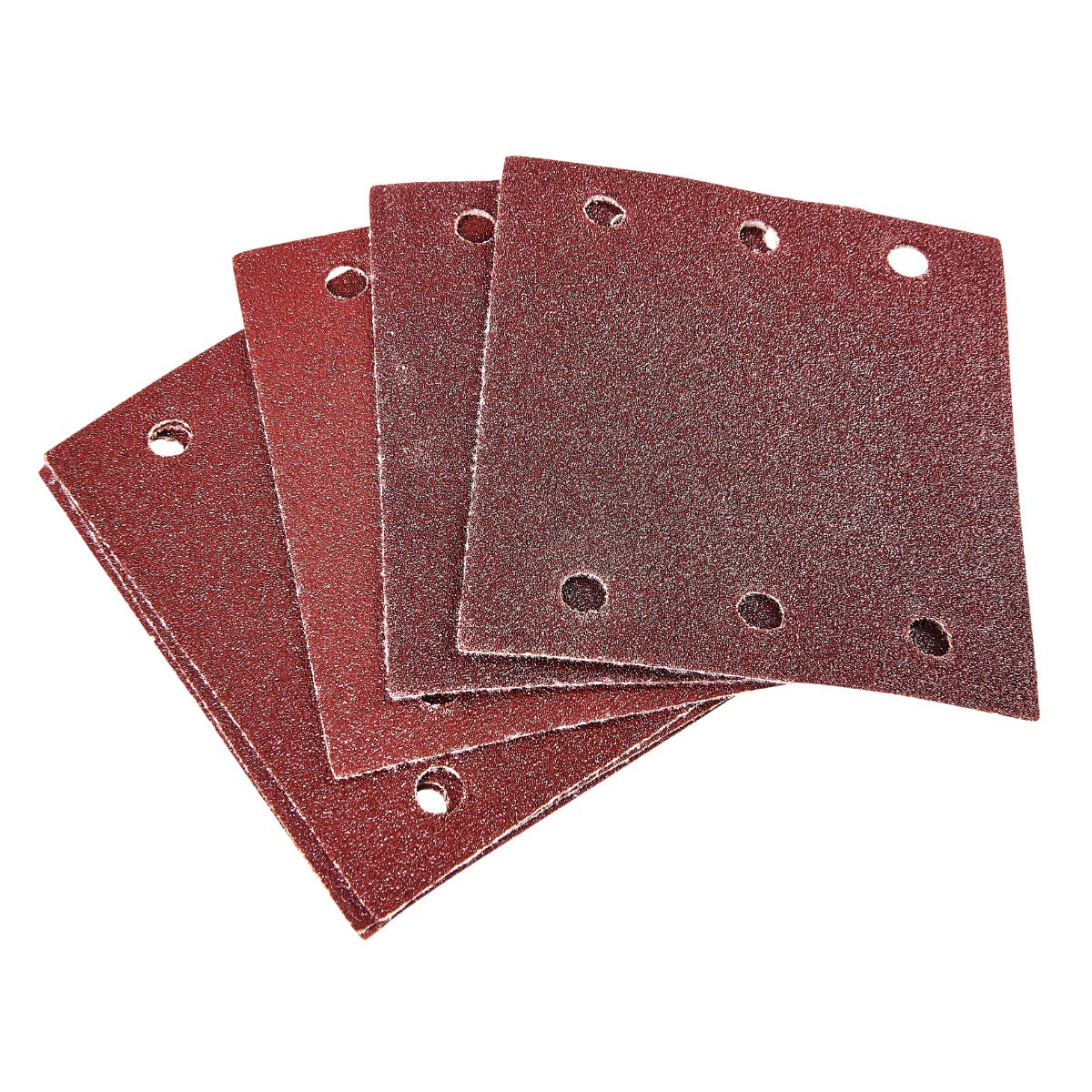 Amtech V4045 P80 Hook and Loop Square Sheets, 10 Piece Set, 110mm x 100mm Sanding Paper, 240 V