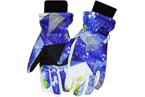 YHomU Kids Winter Gloves Waterproof Windproof Kids Snow Gloves Thick Thermal Ski Gloves for Skiing, Snowboarding Sledding Snowball Fighting